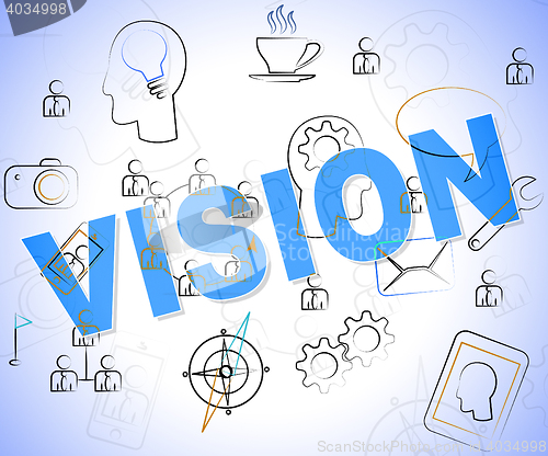 Image of Vision Word Represents Planning Words And Aspire