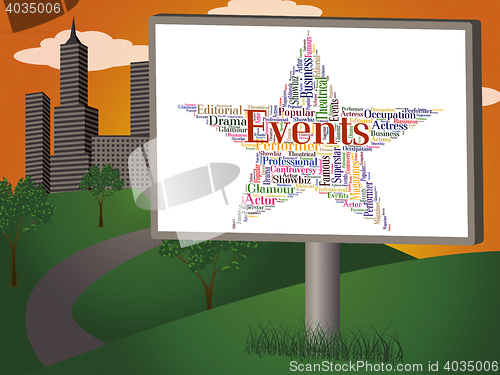 Image of Events Star Shows Experiences Words And Text