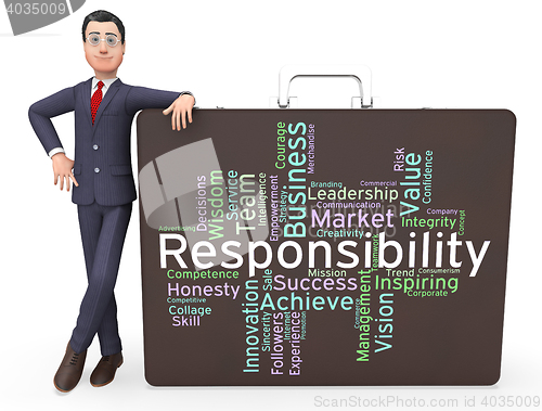 Image of Responsibility Words Means Duty Responsibilities And Text