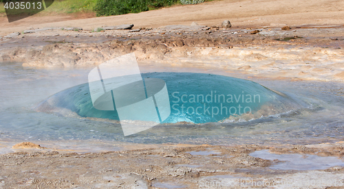 Image of The famous Strokkur Geyser - Iceland - Close-up