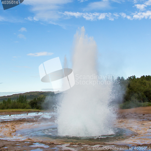 Image of Strokkur eruption in the Geysir area, Iceland