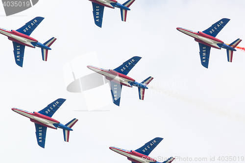 Image of LEEUWARDEN, THE NETHERLANDS-JUNE 11, 2016: Pilots of Patrouille 