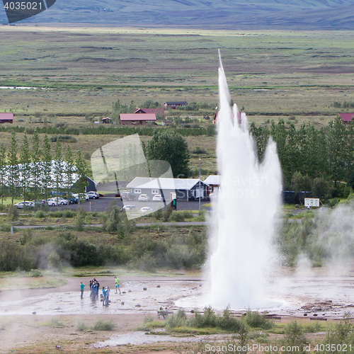 Image of Impressive eruption of the biggest active geysir, Strokkur, with