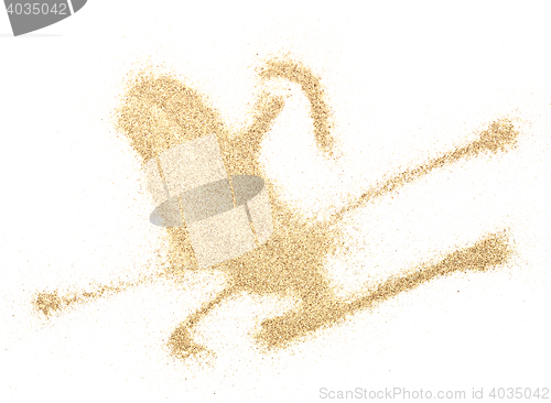 Image of sand on white
