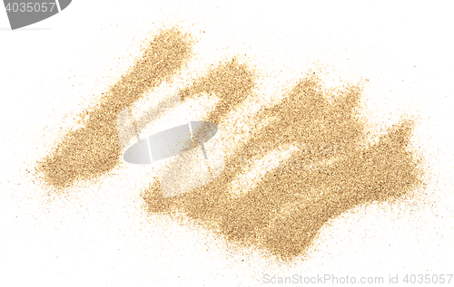 Image of sand on white