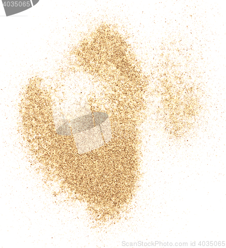 Image of sand on white