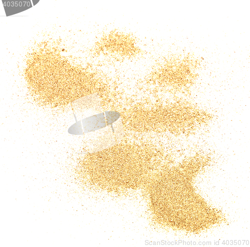 Image of sand on white