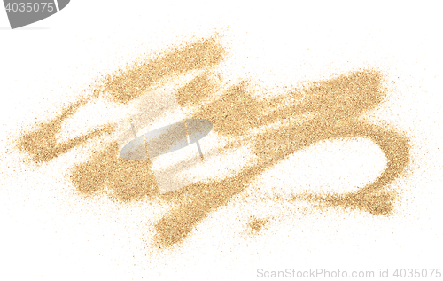 Image of sand on white