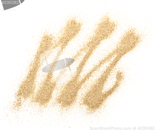 Image of sand on white