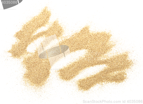 Image of sand on white