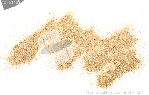 Image of sand on white