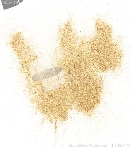 Image of sand on white
