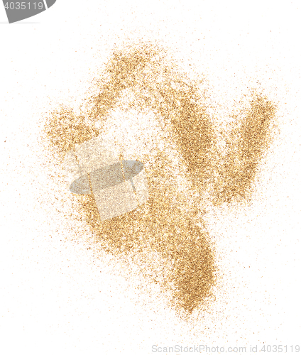 Image of sand on white