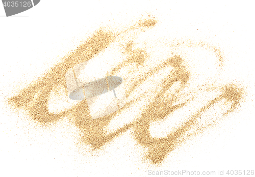 Image of sand on white