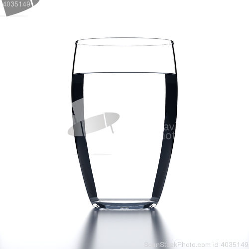 Image of Water Glass on White
