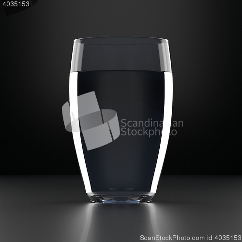 Image of Water Glass on Black