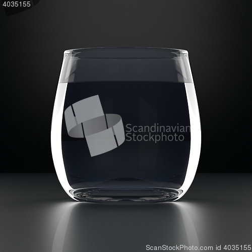 Image of Water Glass on Black
