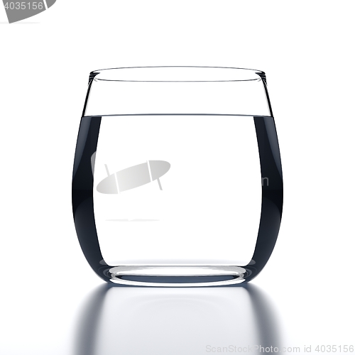 Image of Water Glass on White