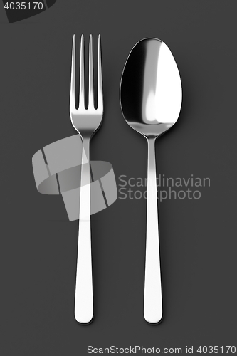 Image of Fork and spoon silverware