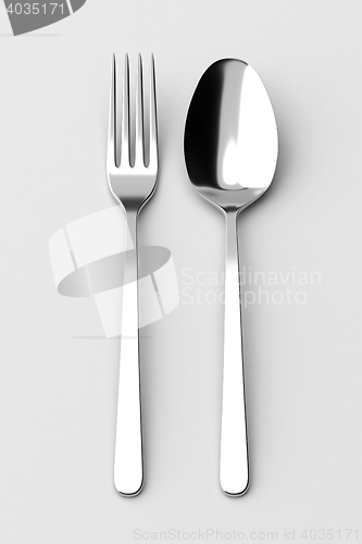 Image of Fork and spoon silverware