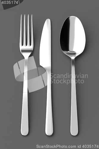 Image of Fork, spoon and knife