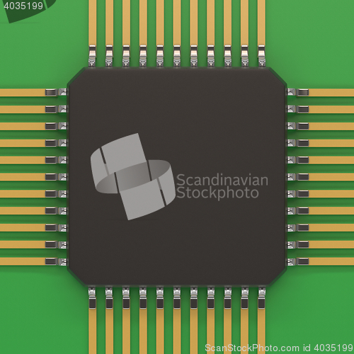 Image of Microchip unit on green plate.