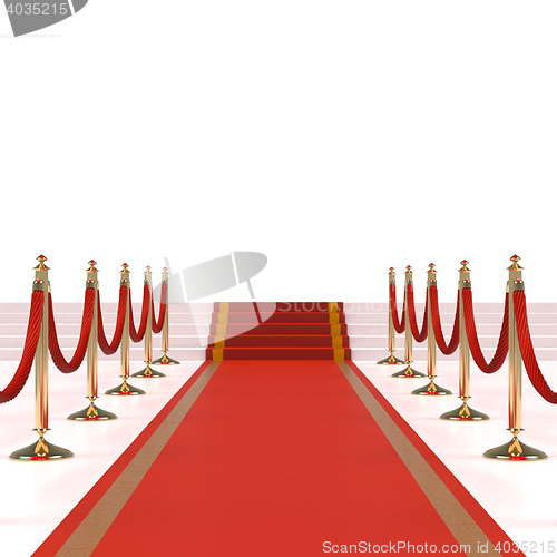 Image of Red carpet with red ropes