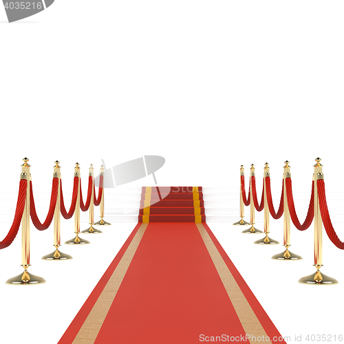 Image of Red carpet with red ropes