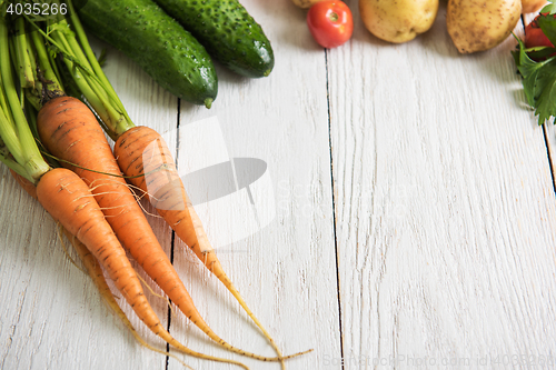 Image of freshly grown raw vegetables