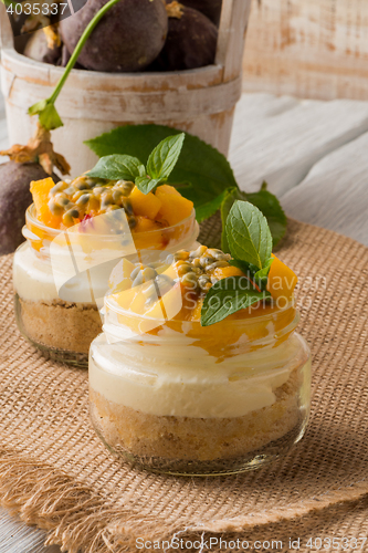 Image of Desert with yogurt and passion fruit