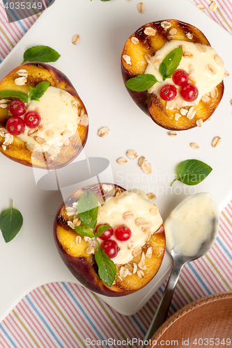 Image of Grilled peaches dessert