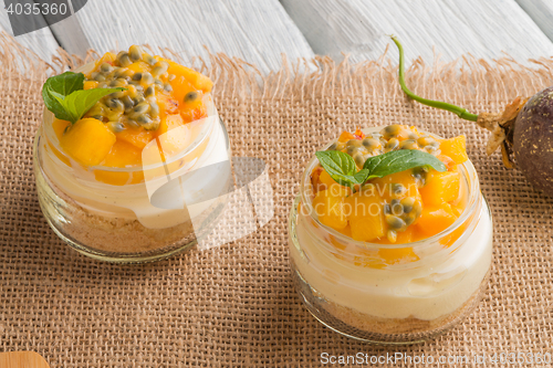Image of Desert with yogurt and passion fruit