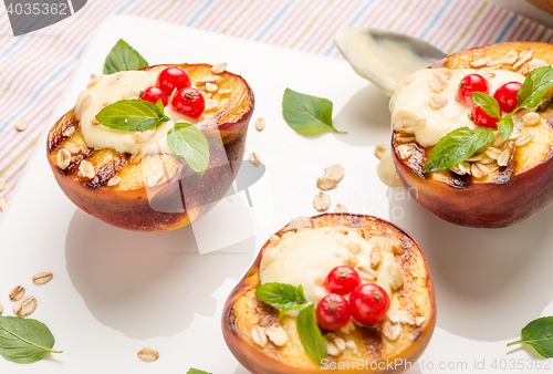 Image of Grilled peaches dessert