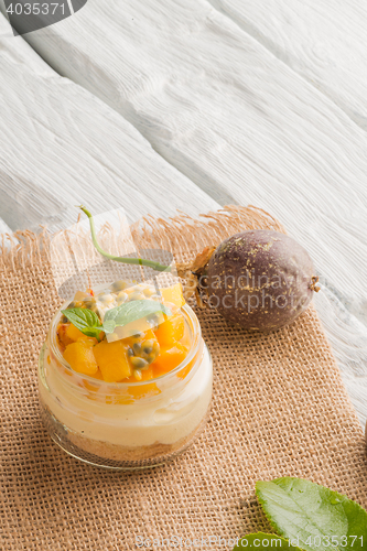 Image of Desert with yogurt and passion fruit