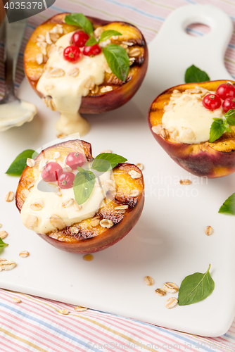 Image of Grilled peaches dessert