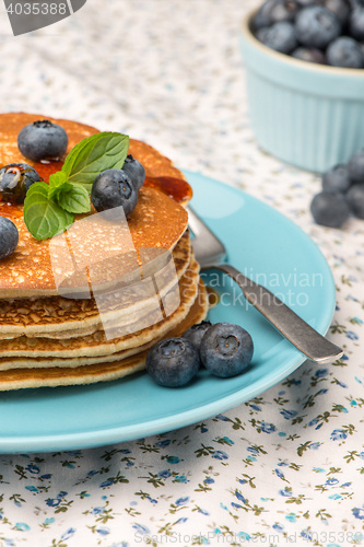 Image of Pancakes with fresh blackberries