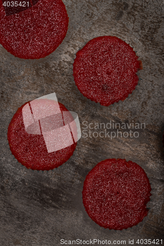 Image of Home baked red beetroot muffins