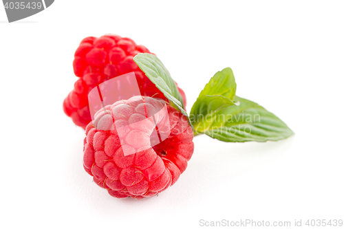 Image of Raspberry fruit isolated