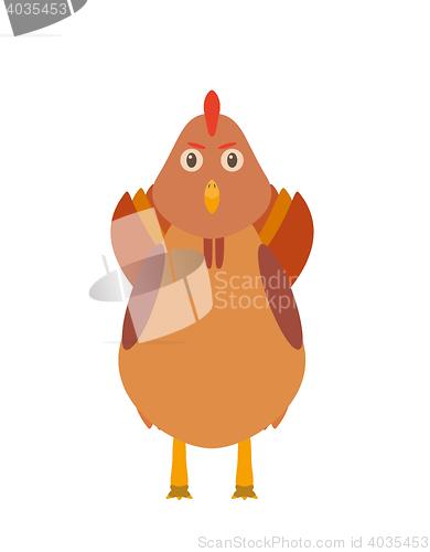 Image of Funny chicken (rooster) character