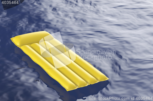 Image of Pool raft floating on water