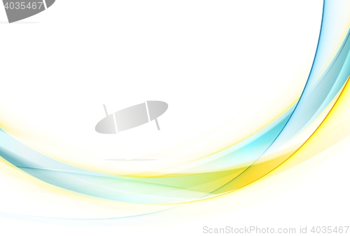Image of Colorful abstract smooth waves design