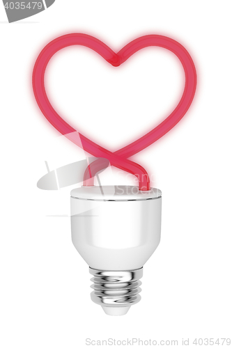 Image of Heart shape light bulb