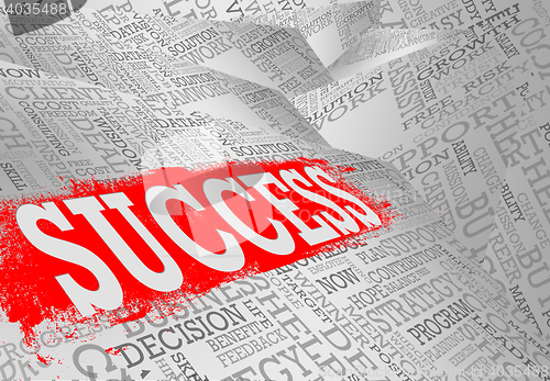 Image of Success word cloud business concept