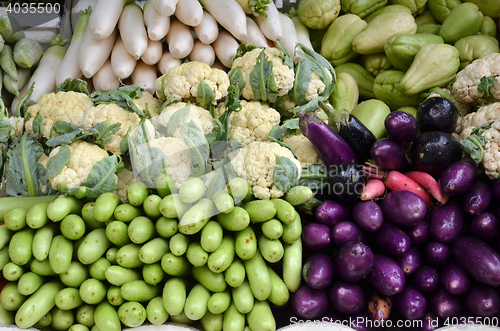 Image of Assorted fresh raw organic vegetables