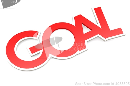 Image of Goal word with white border