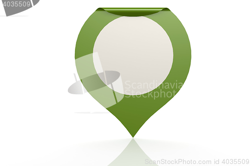 Image of Green pointer on isolated white background