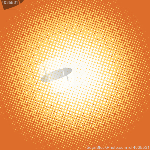 Image of Orange pop art retro background with light spot