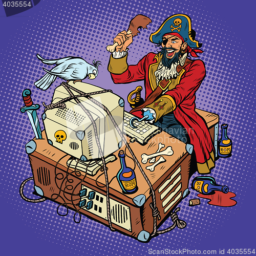 Image of Software piracy, the hacker captain