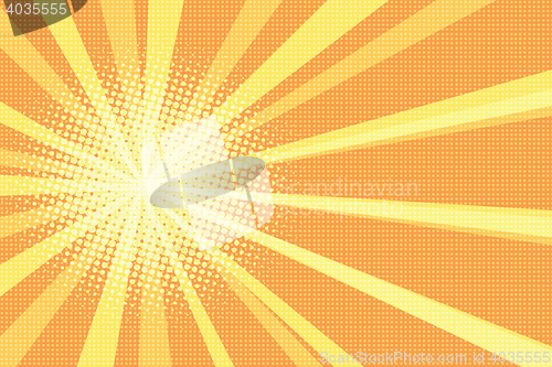 Image of Sunrise pop art retro background