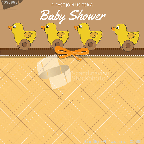 Image of Delicate baby shower card with toys